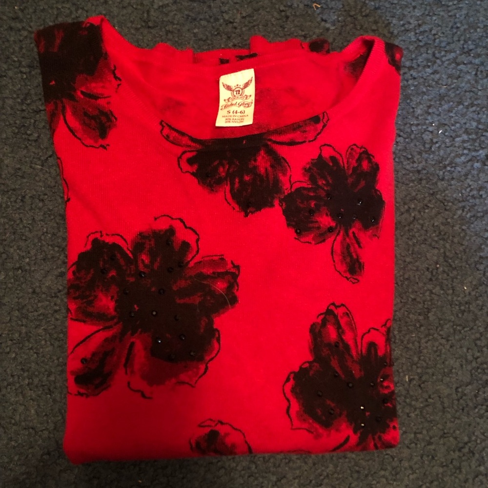 Black/red faded glory sweater